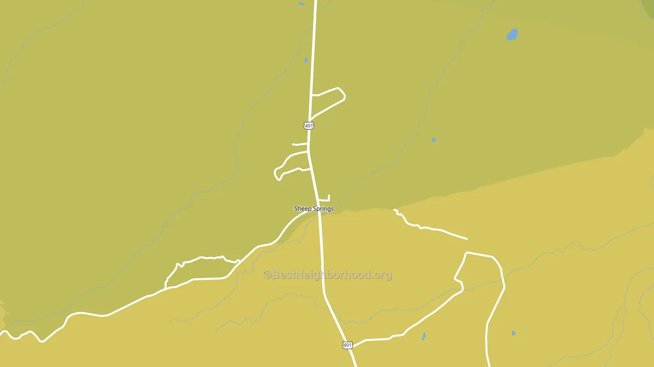 Sheep Springs, NM block-group voter-turnout map