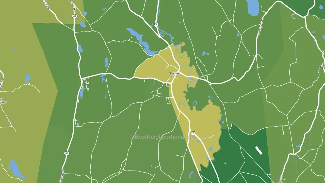 Sheffield, MA block-group voter-turnout map
