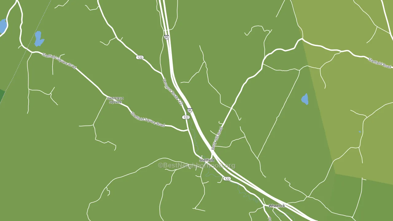 Sheffield, VT block-group voter-turnout map