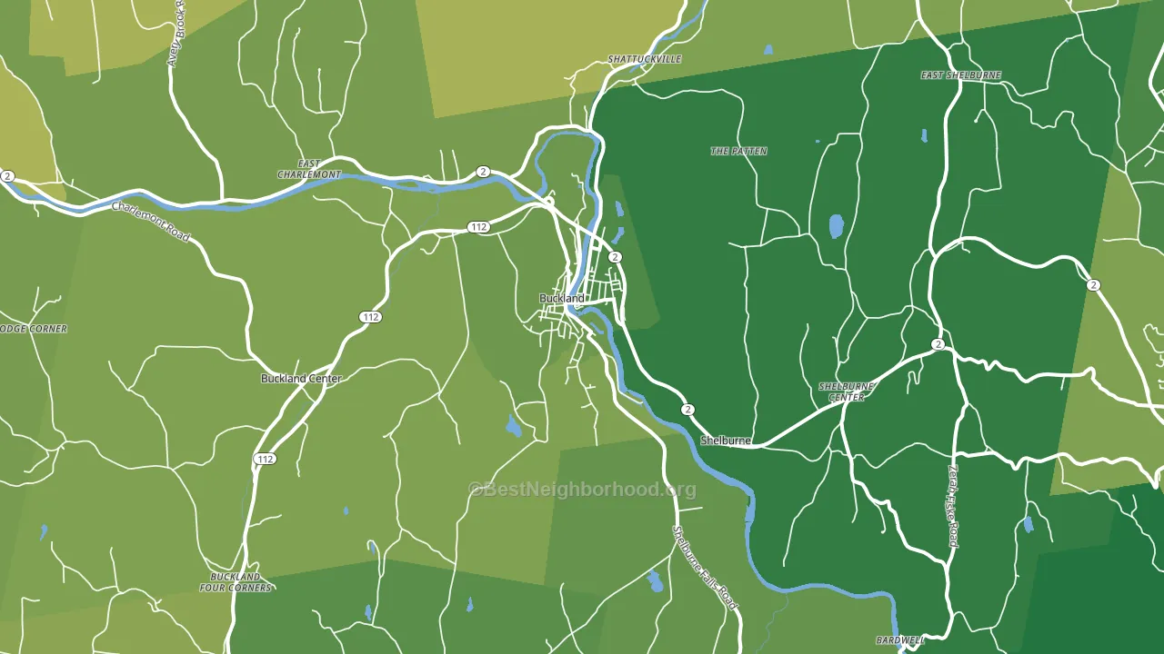 Shelburne Falls, MA block-group voter-turnout map