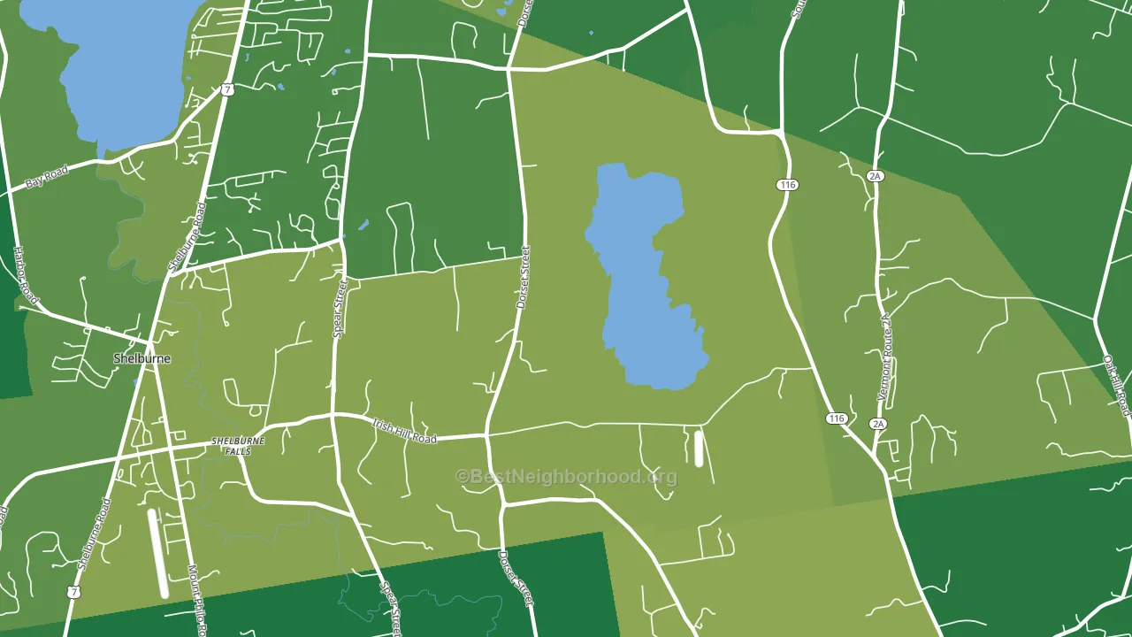 Shelburne Falls, VT block-group voter-turnout map