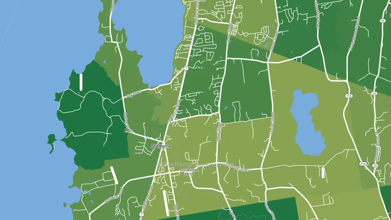 Shelburne, VT block-group voter-turnout map