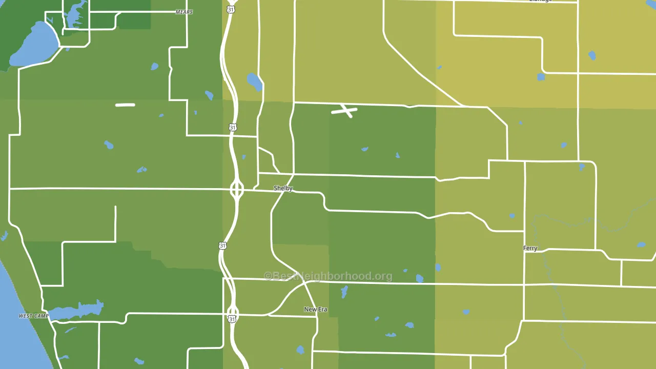 Shelby, MI block-group voter-turnout map