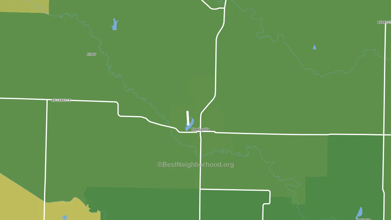Shelbyville, MO block-group voter-turnout map