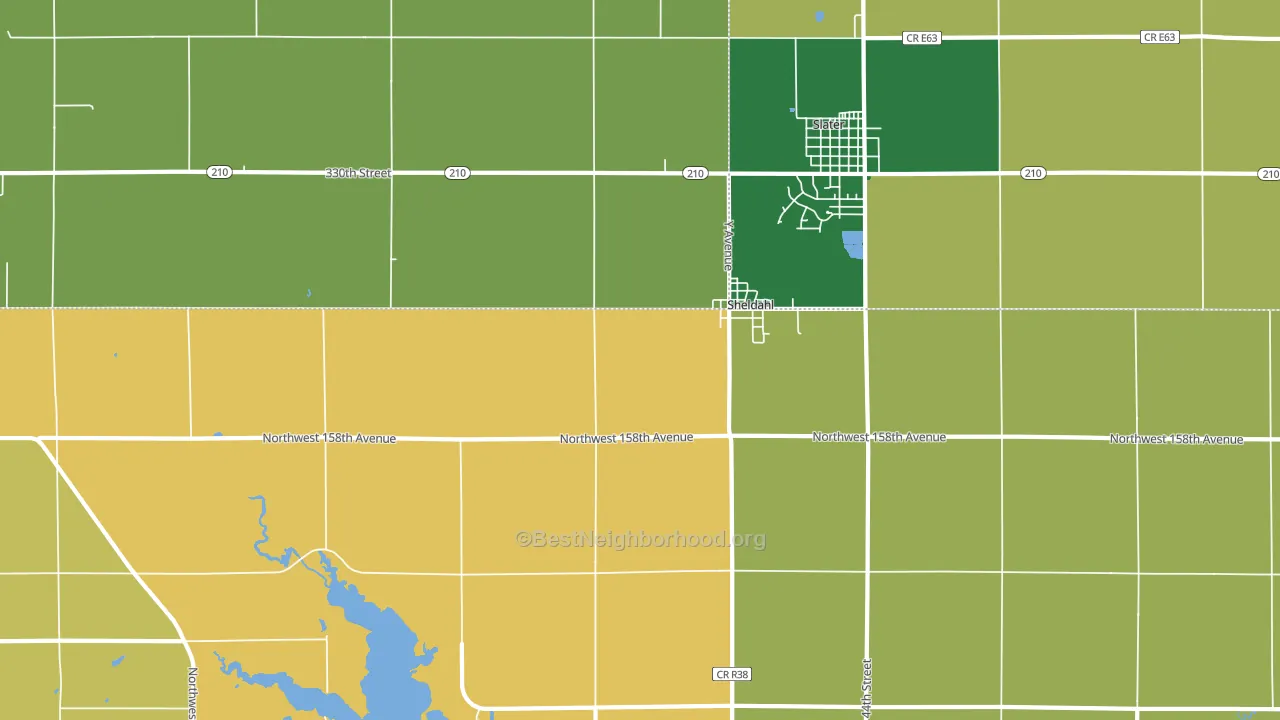 Sheldahl, IA block-group voter-turnout map
