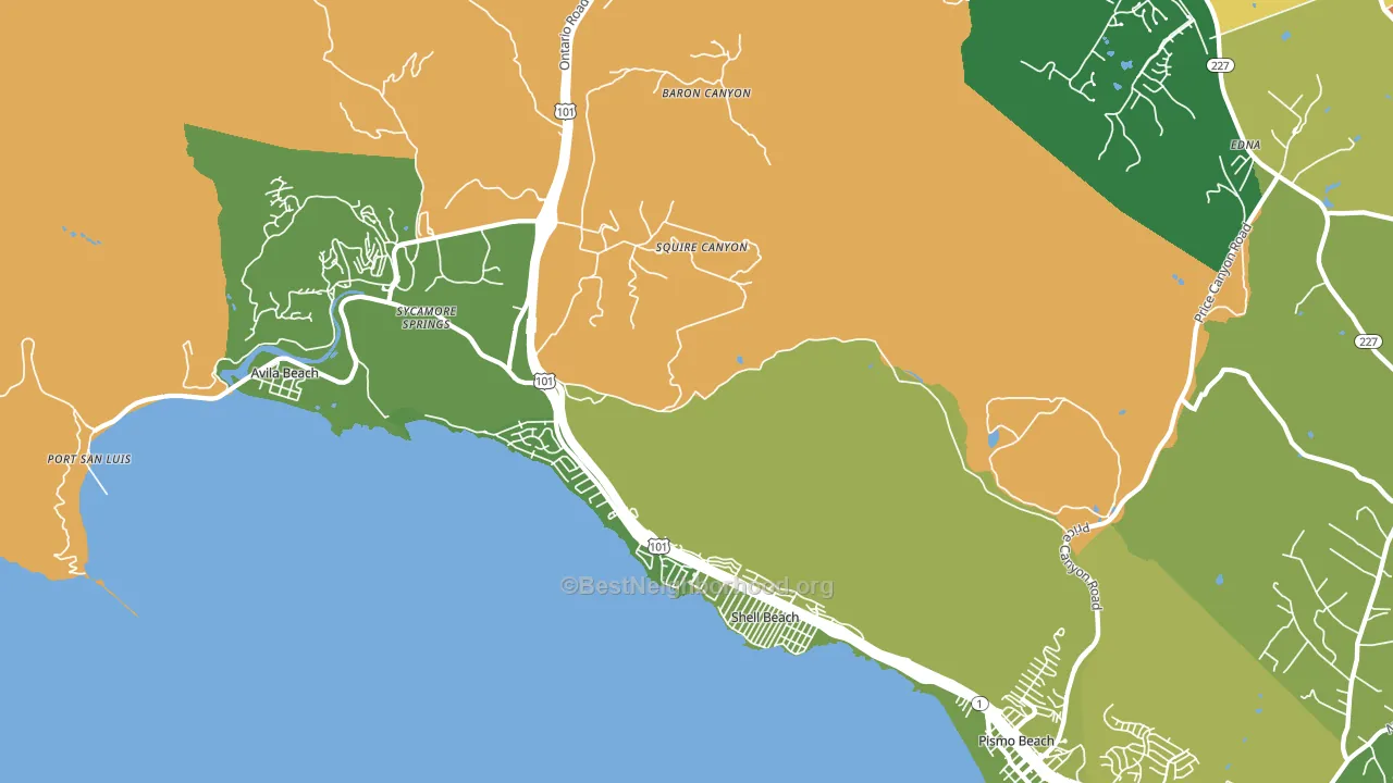 Shell Beach, CA block-group voter-turnout map