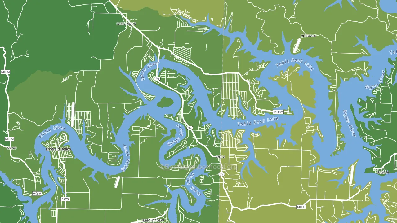 Shell Knob, MO block-group voter-turnout map