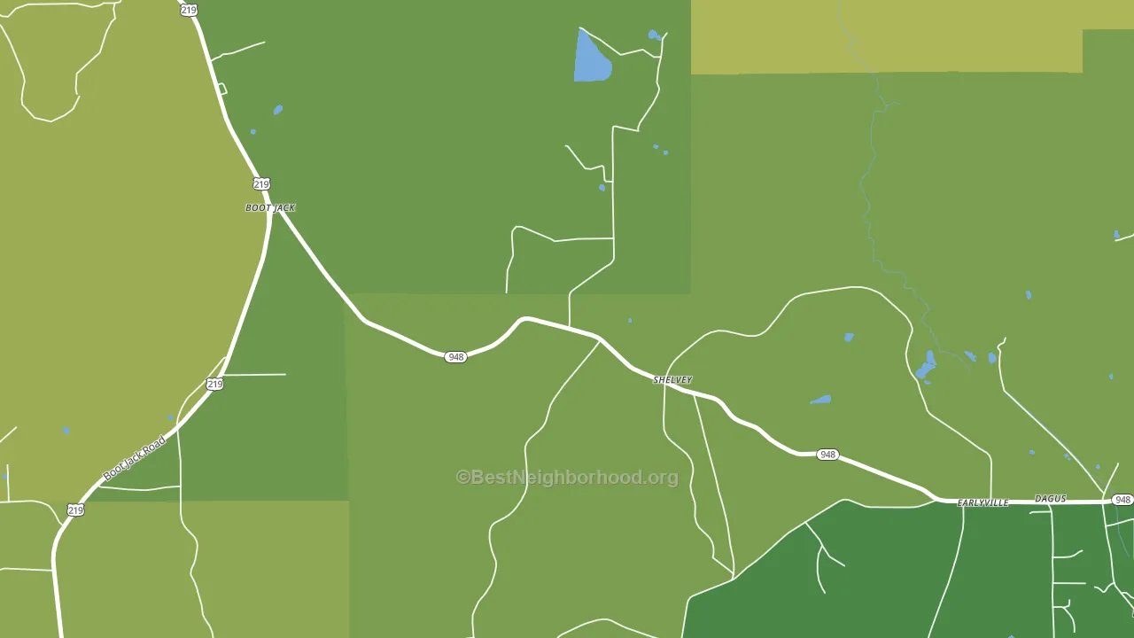 Shelvey, PA block-group voter-turnout map