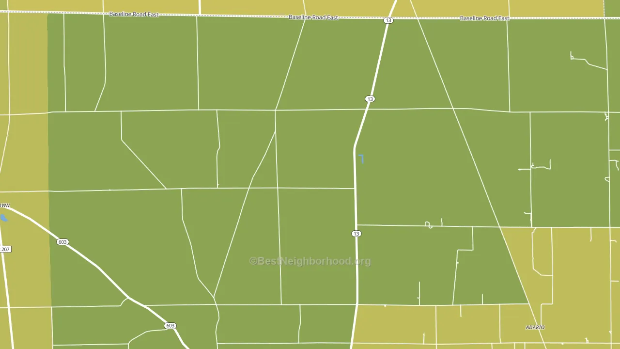Shenandoah, OH block-group voter-turnout map