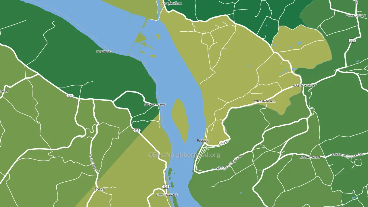 Shenks Ferry, PA block-group voter-turnout map
