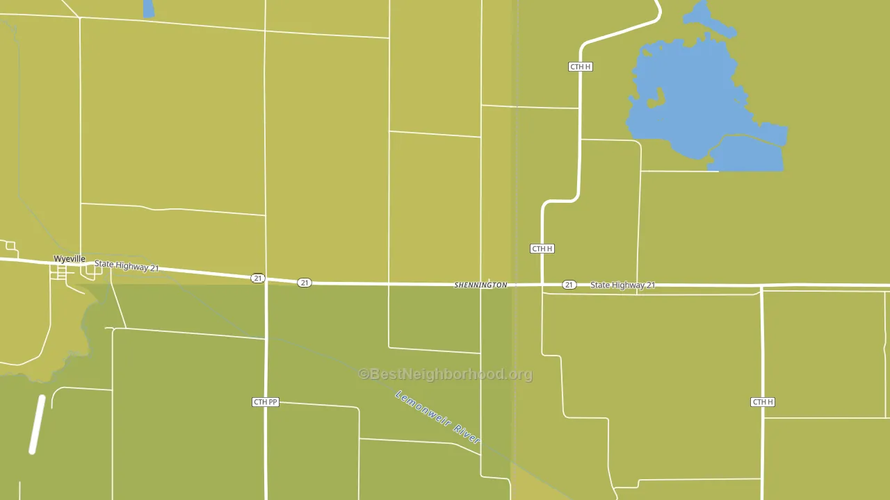 Shennington, WI block-group voter-turnout map
