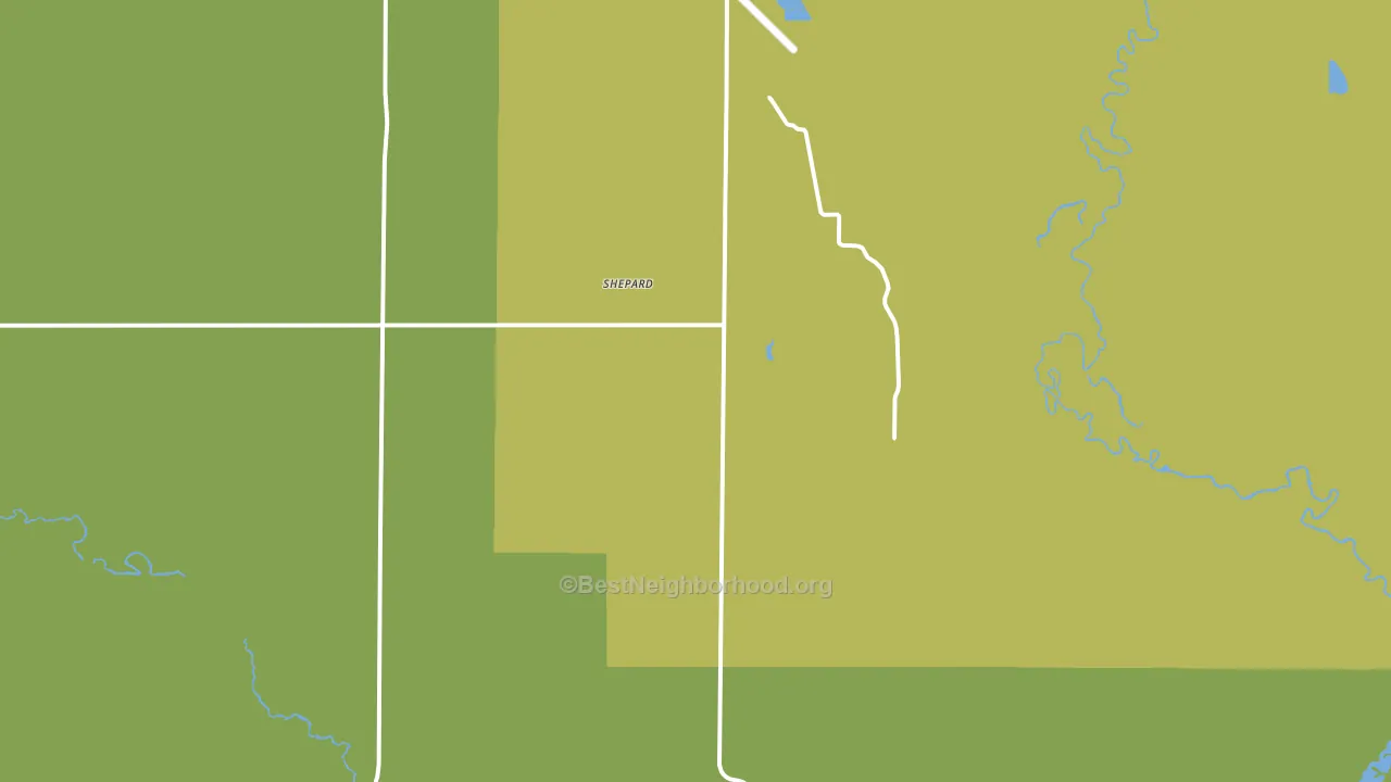 Shepard, ND block-group voter-turnout map