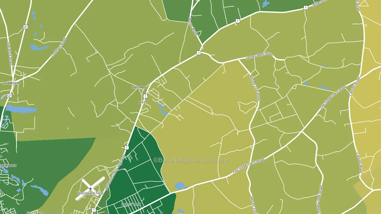 Shepard, SC block-group voter-turnout map