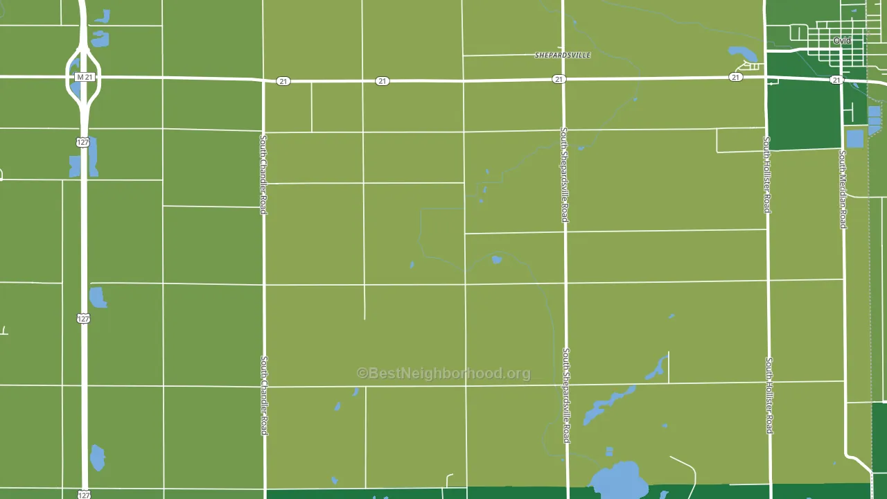 Shepardsville, MI block-group voter-turnout map