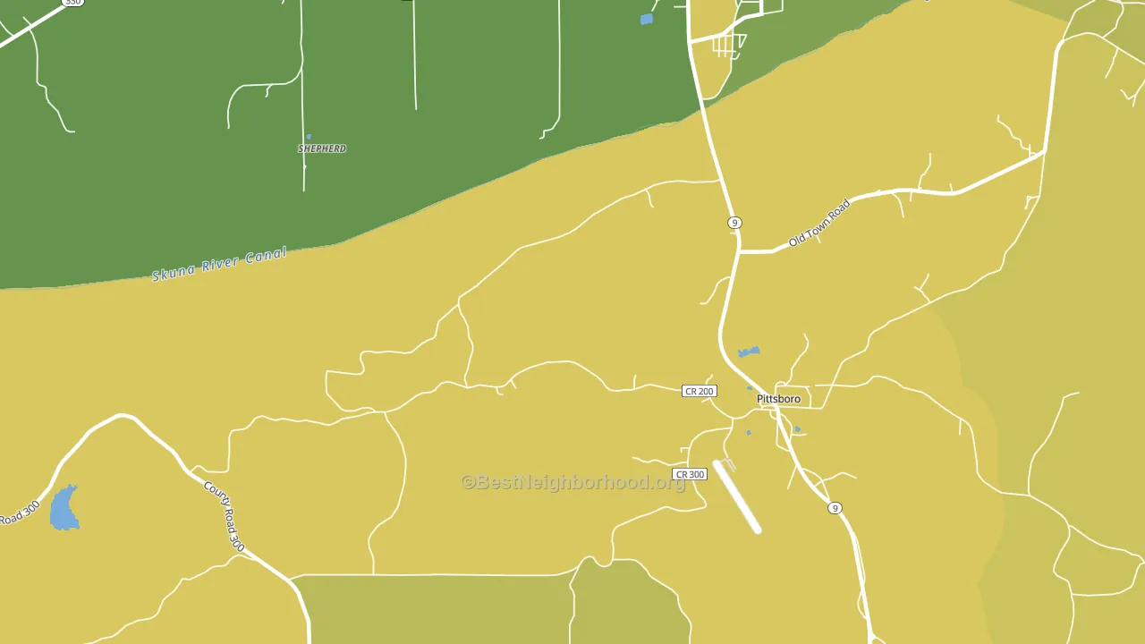 Shepherd, MS block-group voter-turnout map