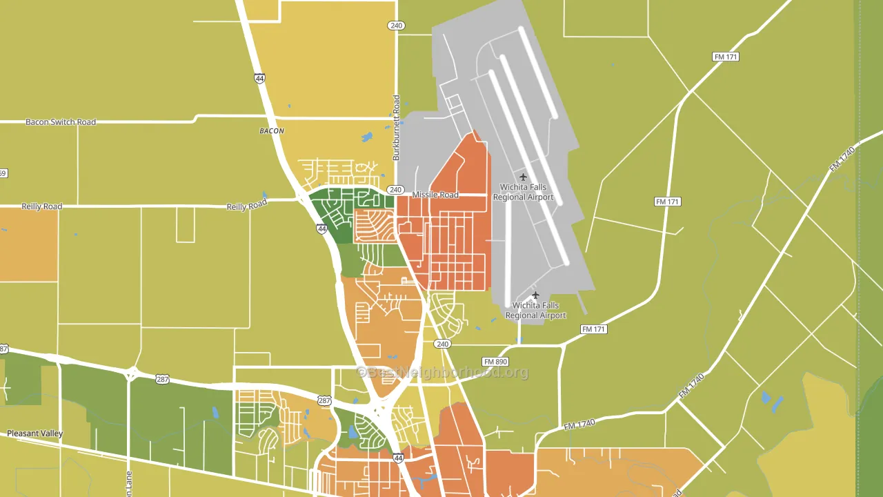 Sheppard Afb, TX block-group voter-turnout map