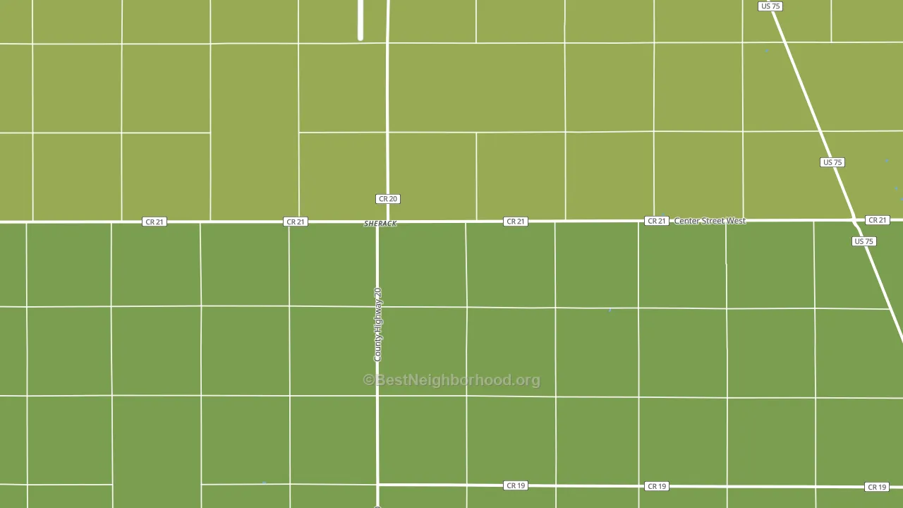 Sherack, MN block-group voter-turnout map