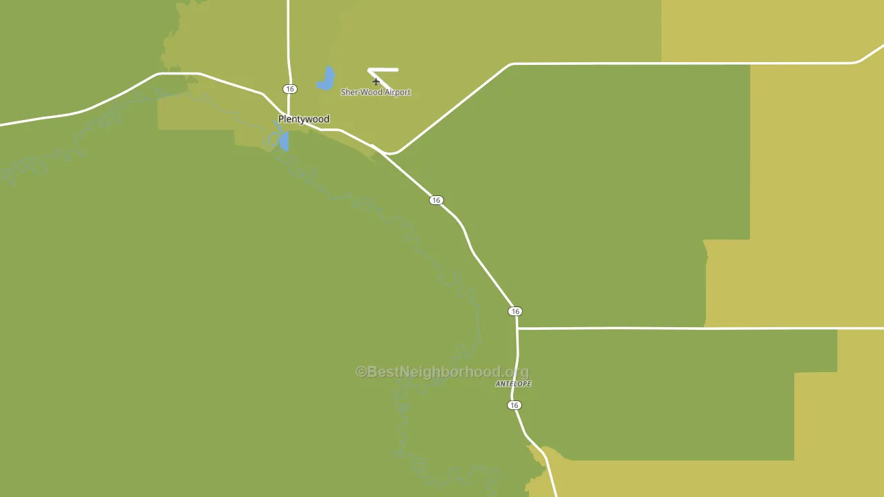 Sheridan County, MT block-group voter-turnout map