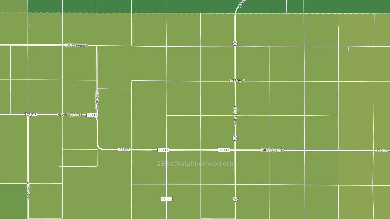 Sheridan, IA block-group voter-turnout map