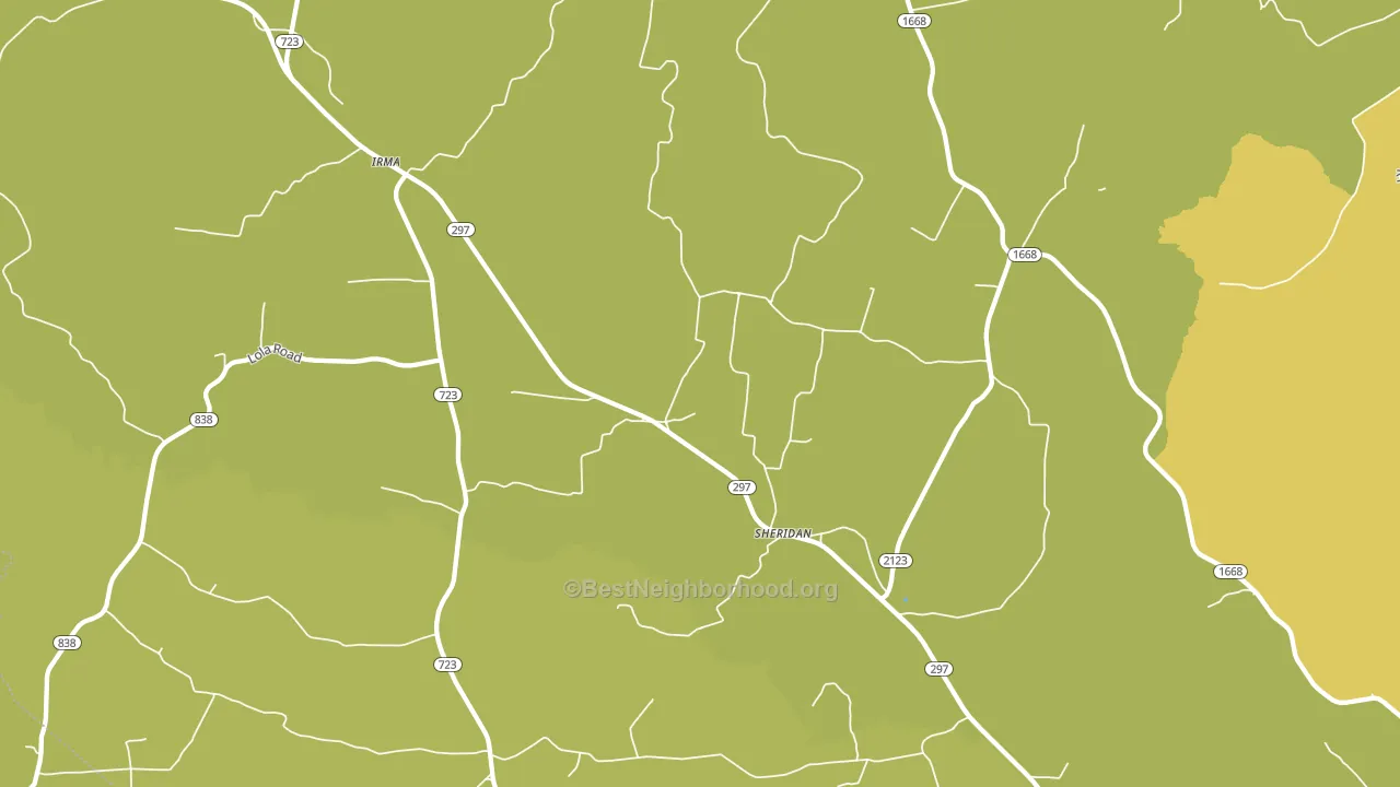 Sheridan, KY block-group voter-turnout map