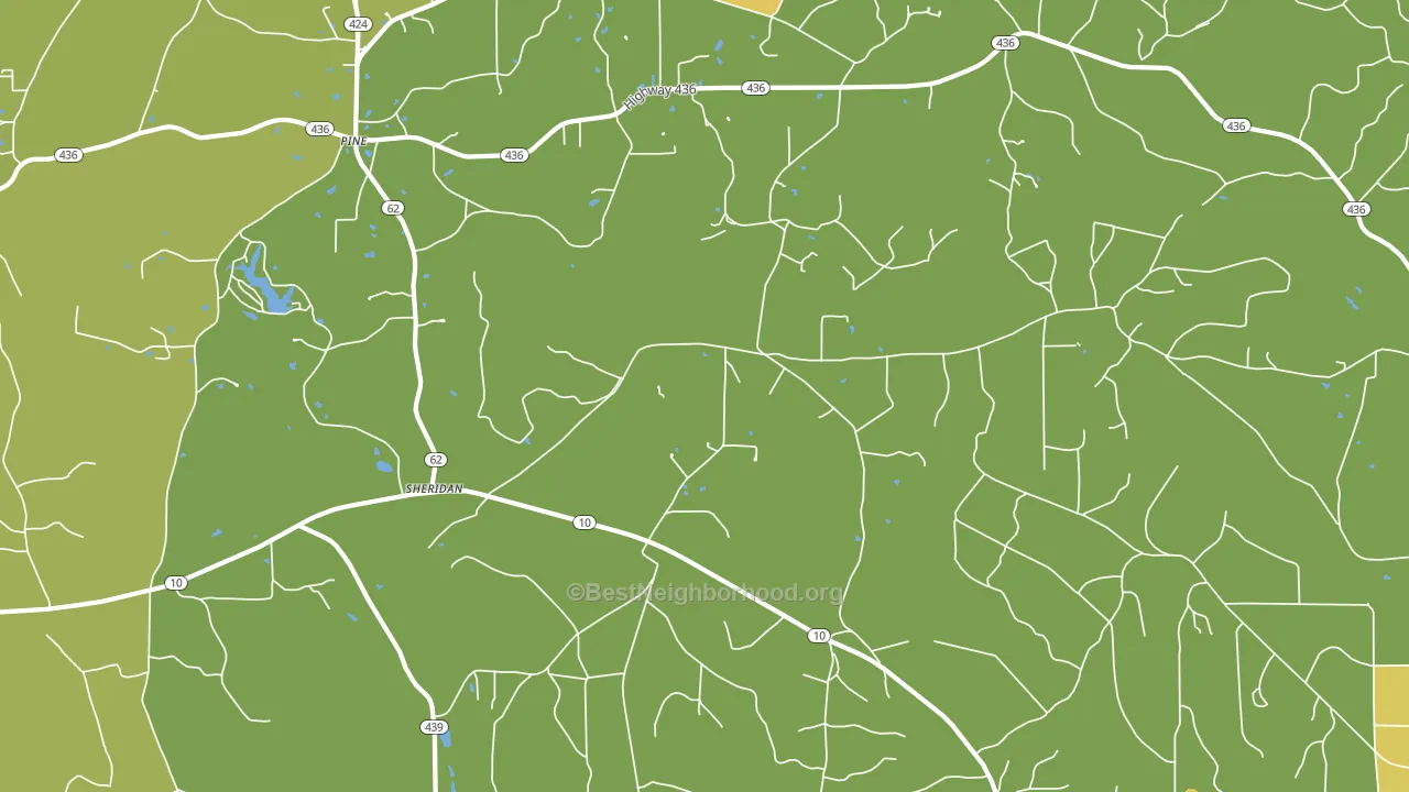 Sheridan, LA block-group voter-turnout map
