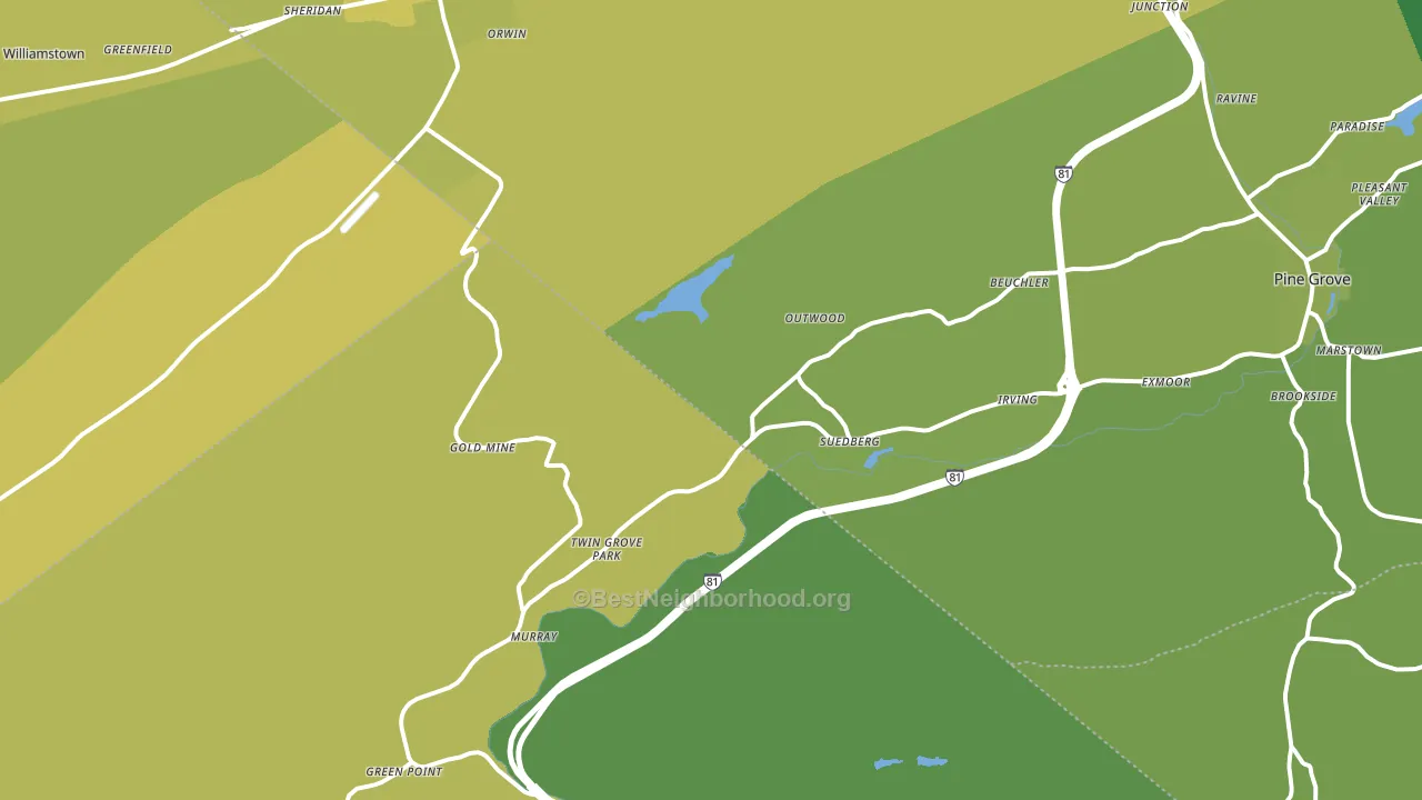 Sheridan, PA block-group voter-turnout map