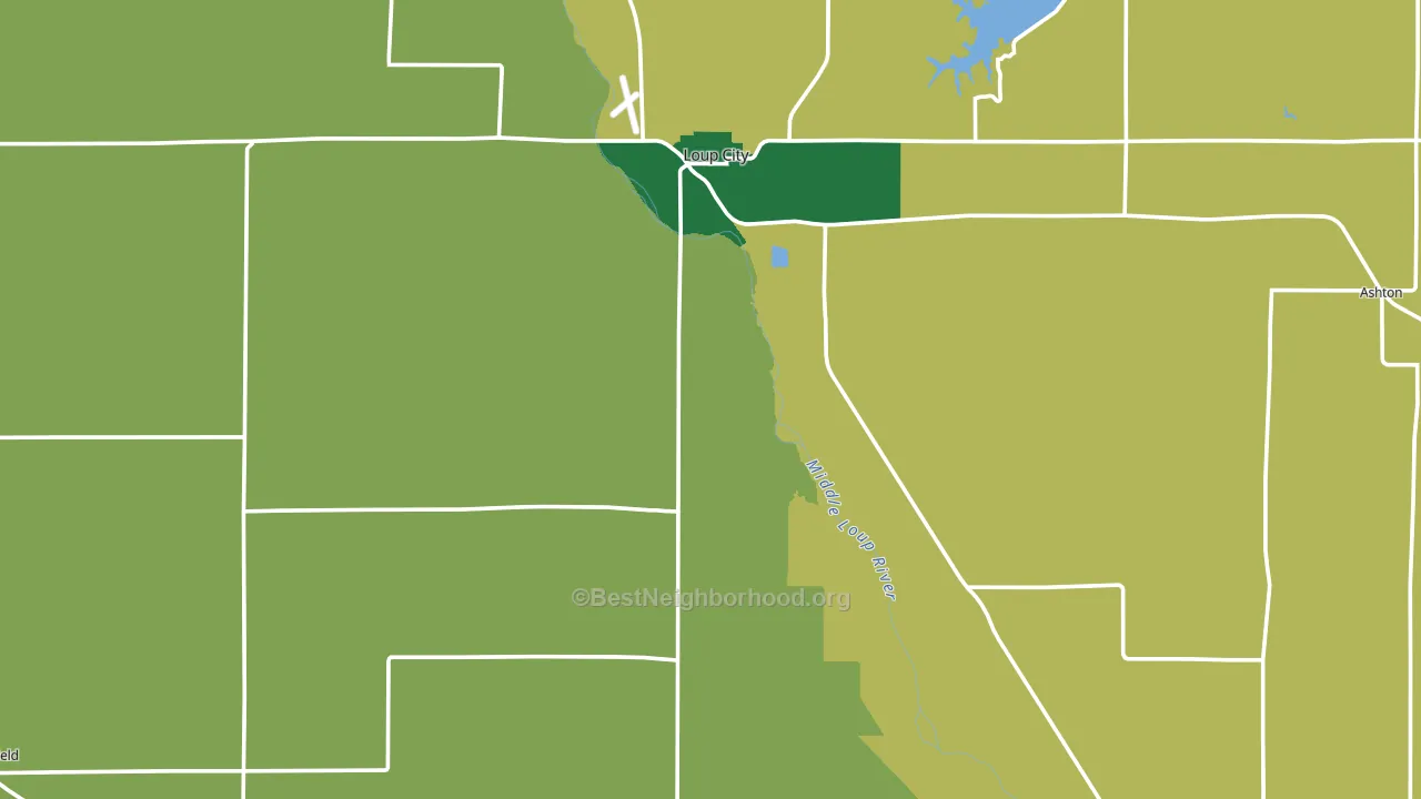 Sherman County, NE block-group voter-turnout map