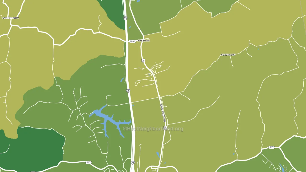 Sherman, KY block-group voter-turnout map