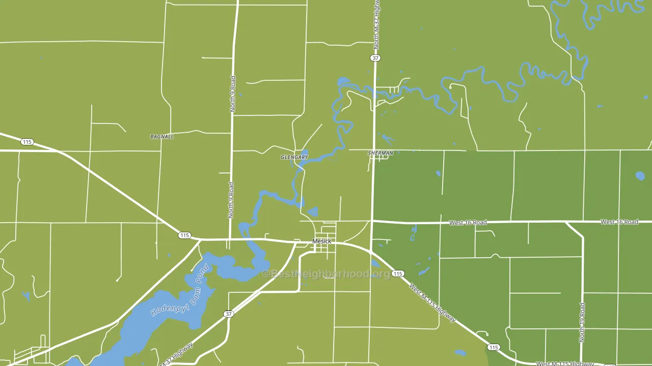 Sherman, MI block-group voter-turnout map
