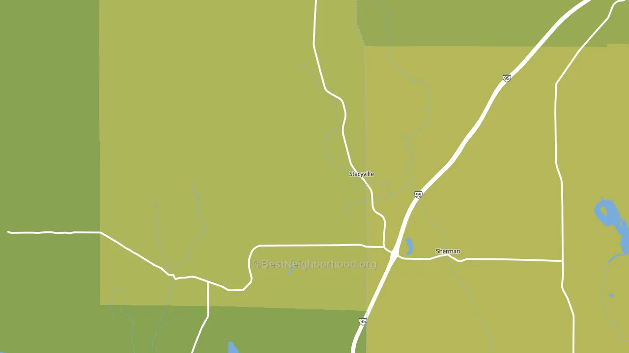 Sherman Station, ME block-group voter-turnout map