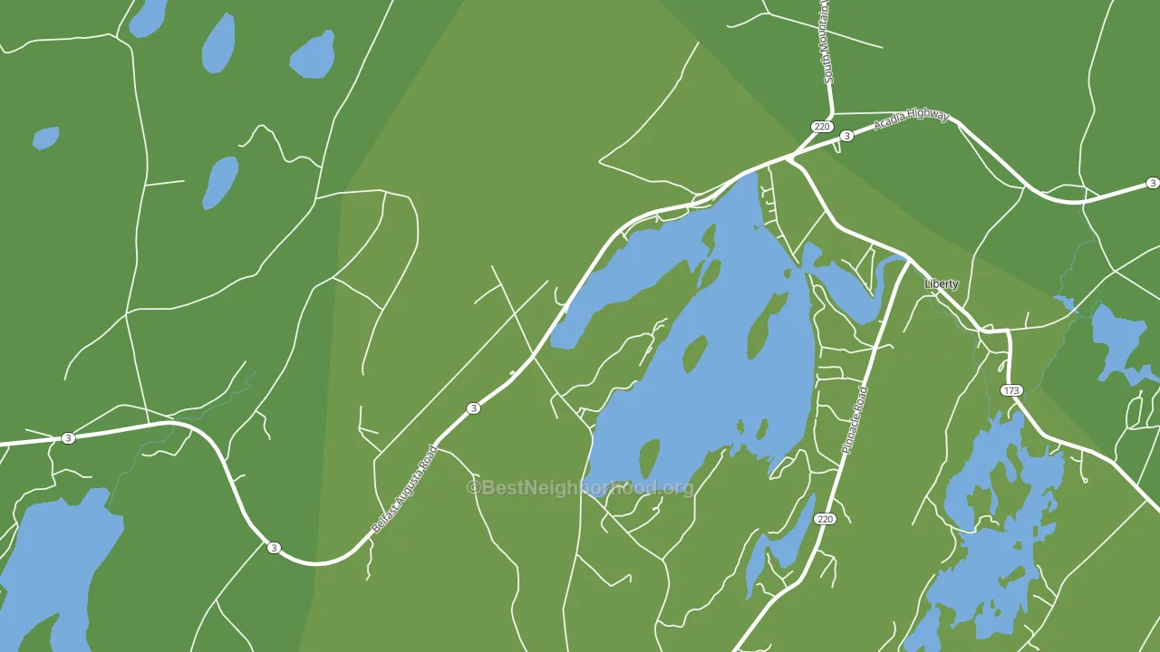 Shermans Corner, ME block-group voter-turnout map
