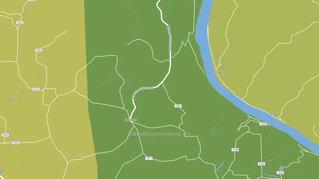 Sherrett, PA block-group voter-turnout map
