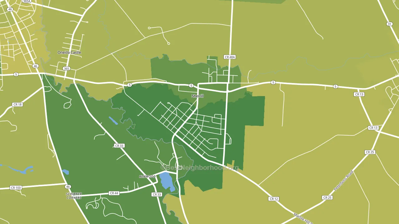 Sherrill, NY block-group voter-turnout map