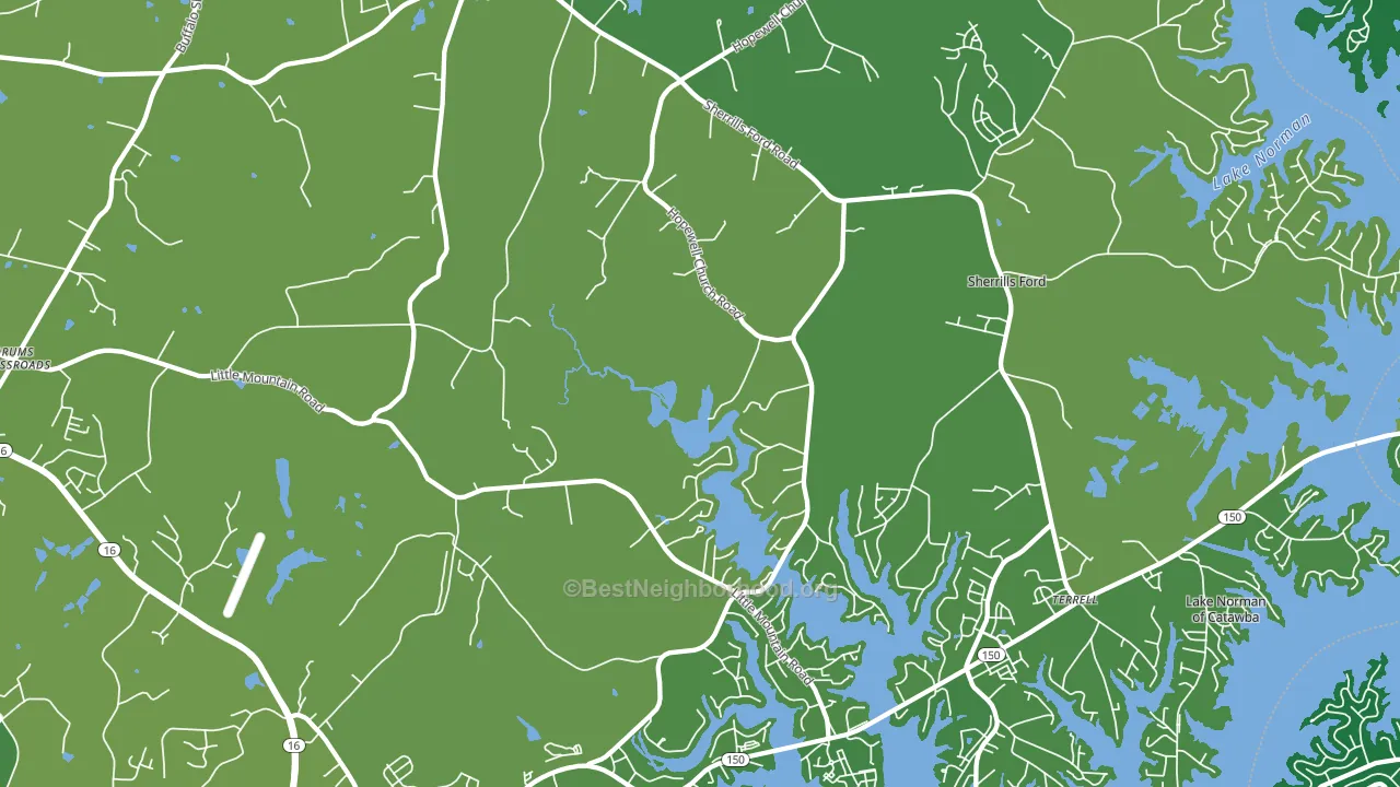 Sherrills Ford, NC block-group voter-turnout map