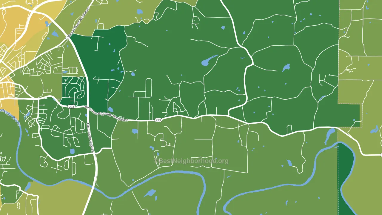 Sherwood Forest, GA block-group voter-turnout map
