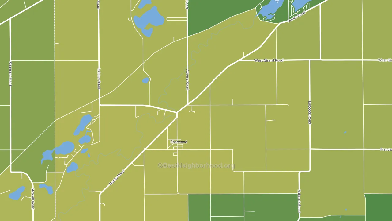 Sherwood, MI block-group voter-turnout map