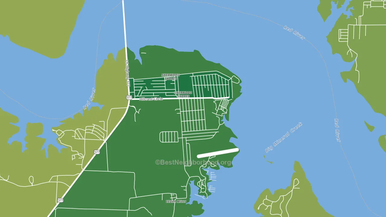 Sherwood Shores, TX block-group voter-turnout map