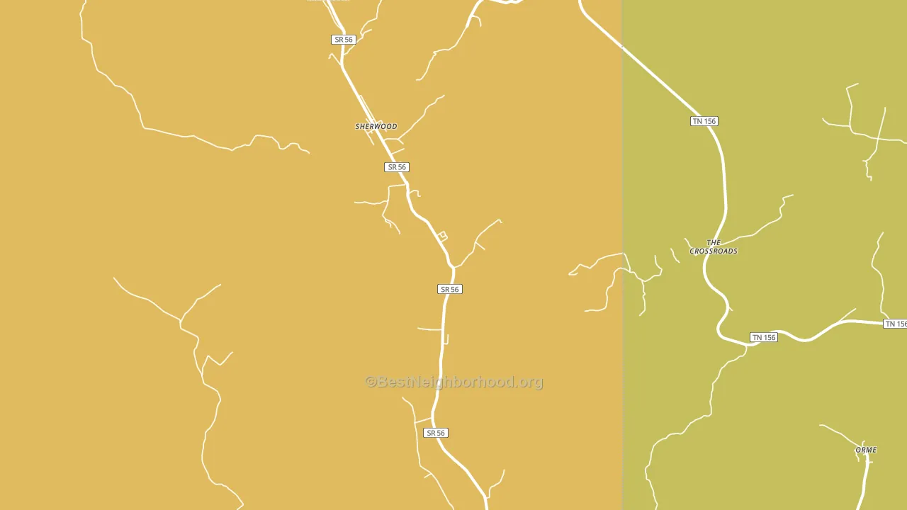 Sherwood, TN block-group voter-turnout map