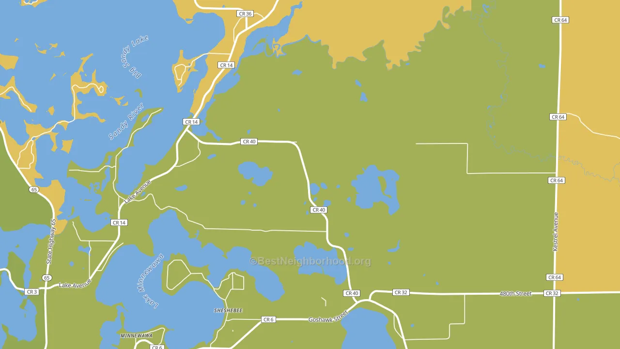 Sheshebee, MN block-group voter-turnout map
