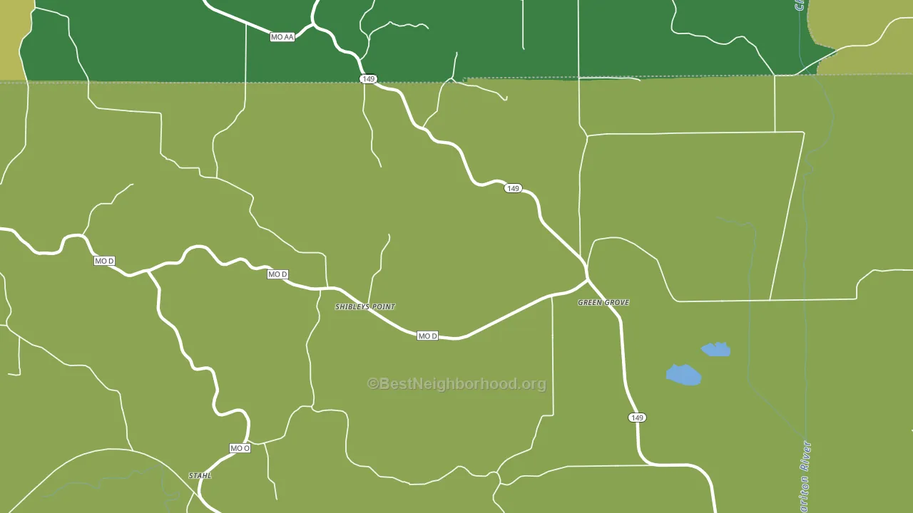 Shibleys Point, MO block-group voter-turnout map