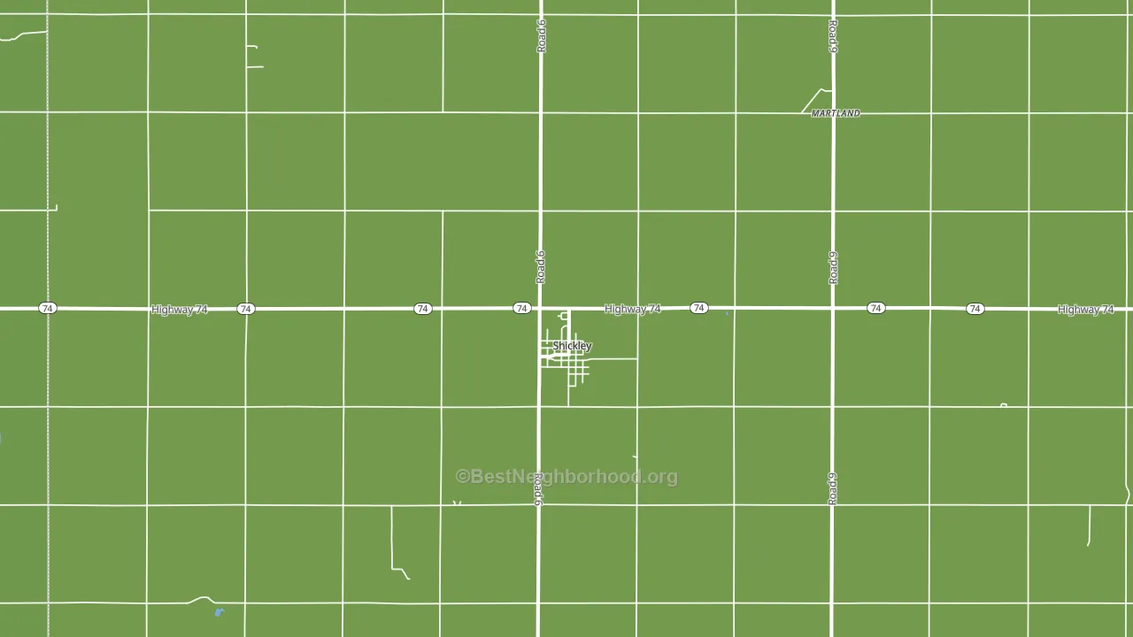Shickley, NE block-group voter-turnout map