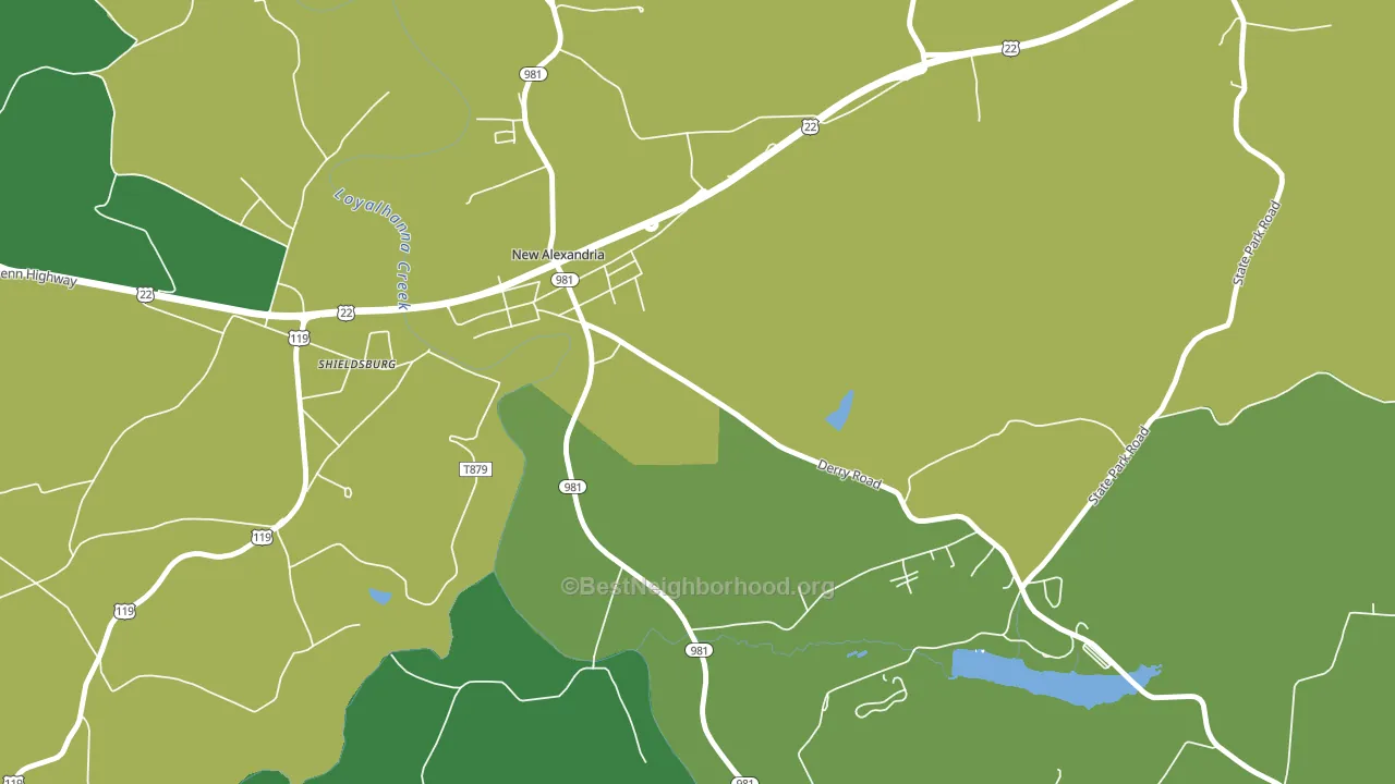 Shieldsburg, PA block-group voter-turnout map