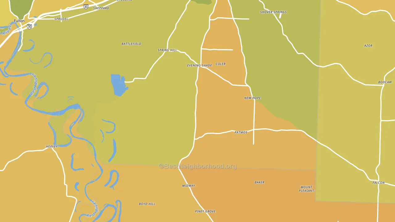 Shiloh, AR block-group voter-turnout map