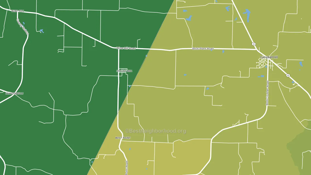 Shiloh Hill, IL block-group voter-turnout map