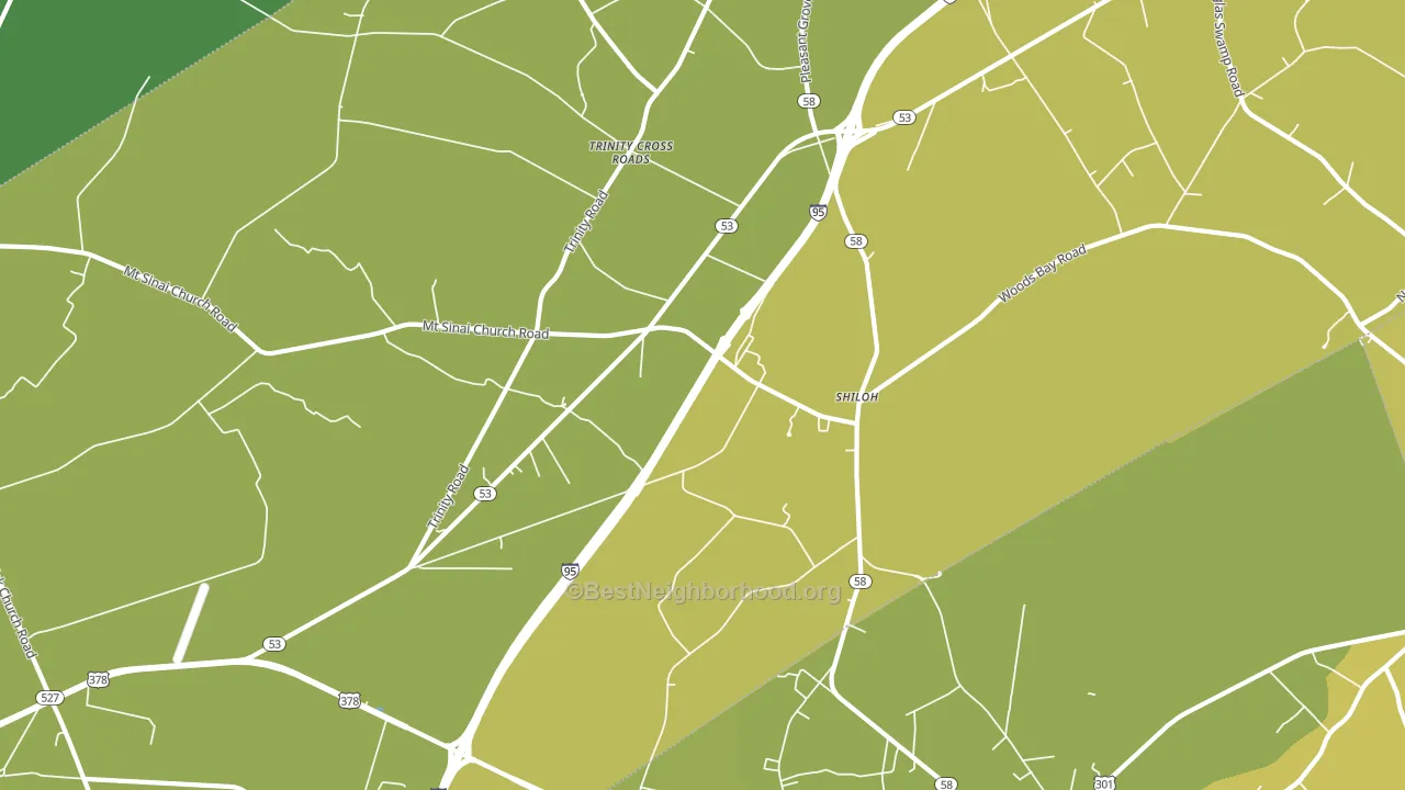 Shiloh, SC block-group voter-turnout map