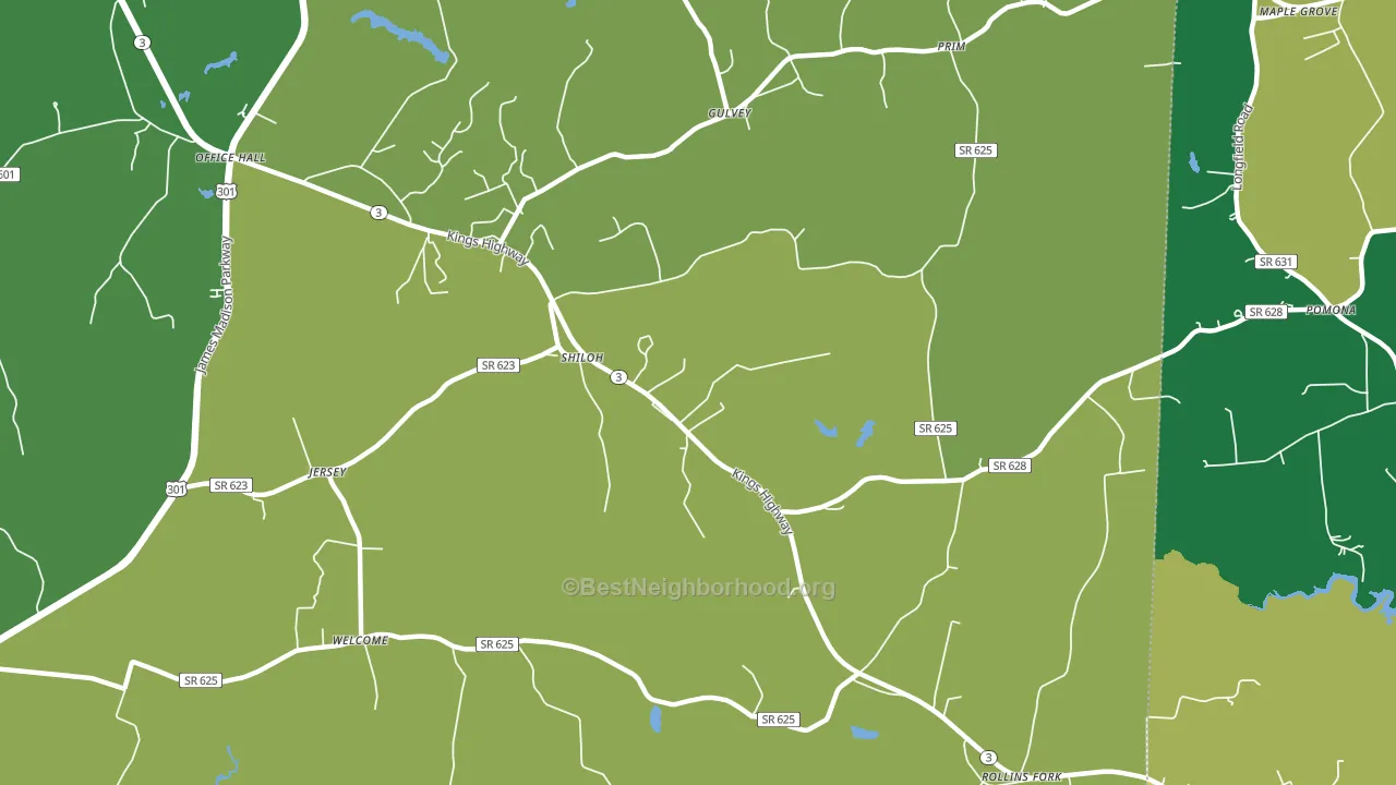 Shiloh, VA block-group voter-turnout map