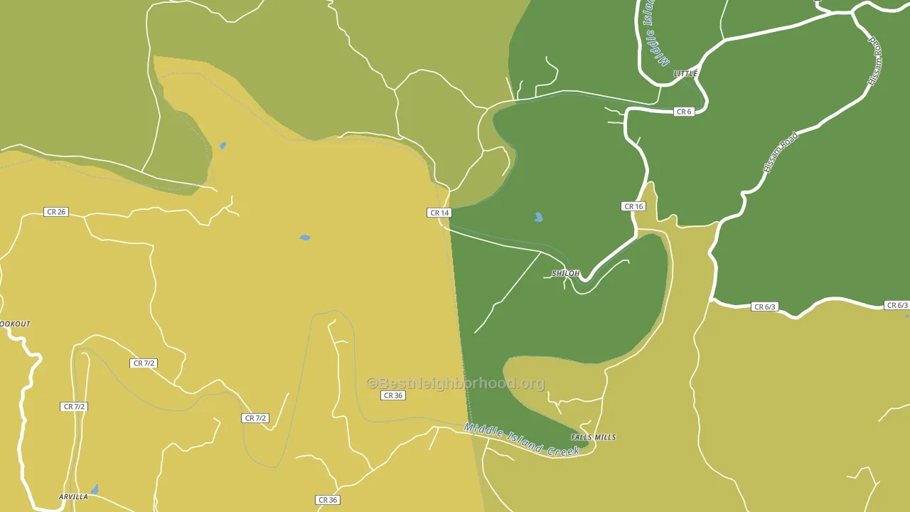 Shiloh, WV block-group voter-turnout map
