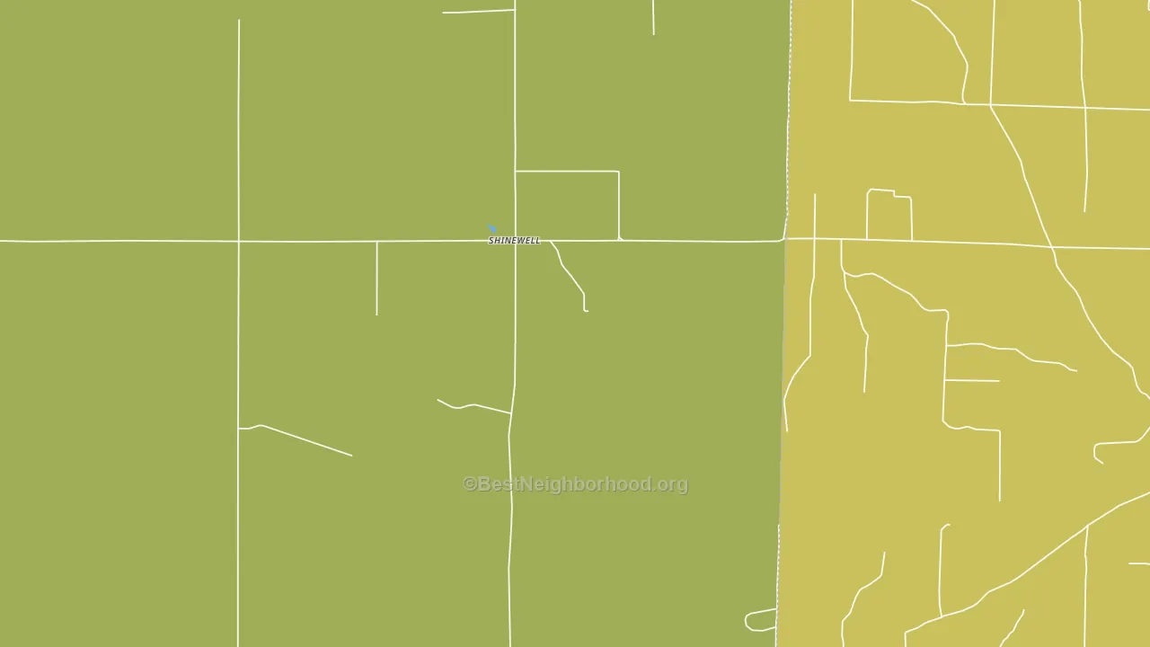 Shinewell, OK block-group voter-turnout map