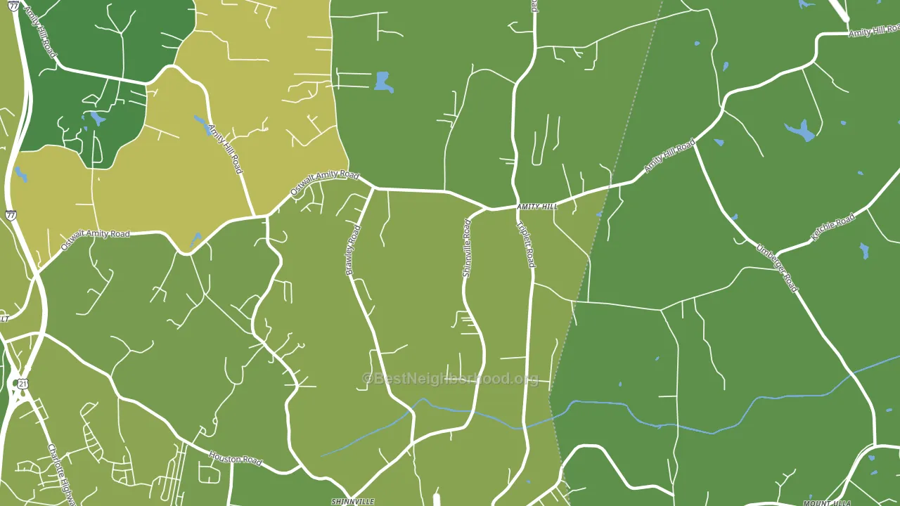 Shinnville, NC block-group voter-turnout map