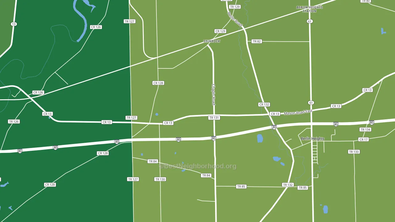Shinrock, OH block-group voter-turnout map